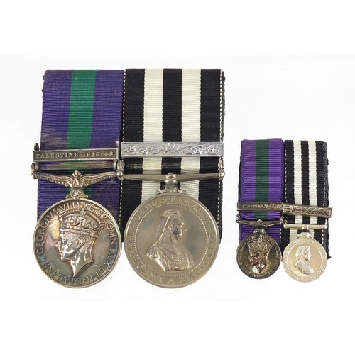 239 - British Military George VI general service medal with Palestine bar and the order of St John with dr... 