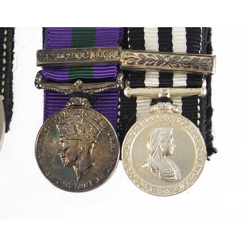 239 - British Military George VI general service medal with Palestine bar and the order of St John with dr... 