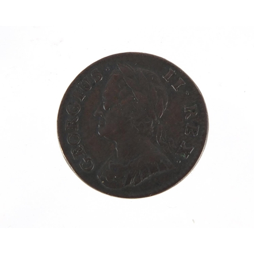 187 - George II 1744 half penny