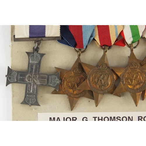 208 - British Military World War II medal group relating to Major G Thomson Royal Tank Regiment including ... 