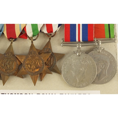 208 - British Military World War II medal group relating to Major G Thomson Royal Tank Regiment including ... 