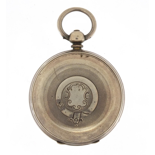 736 - Victorian silver J W Ramsay open face pocket watch, the fusee movement numbered 54240, the case date... 