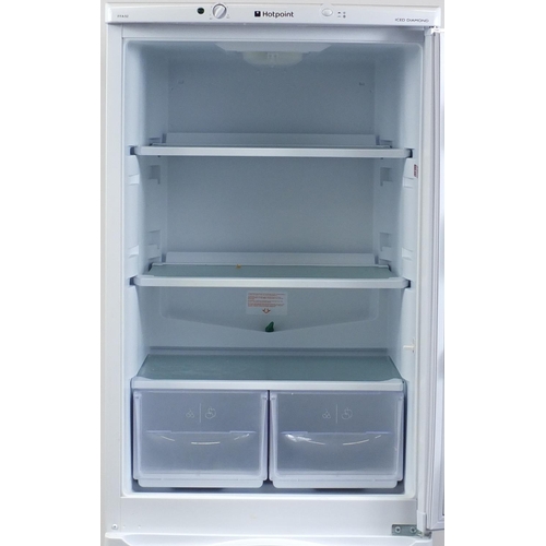 128A - Hotpoint Iced Diamond fridge freezer, 174cm H x 54cm W x 55cm D