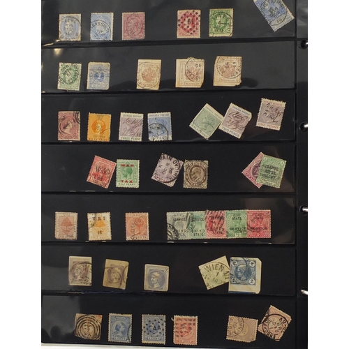 156 - 19th century and later World stamps arranged in an album including Hong Kong, China, United States o... 