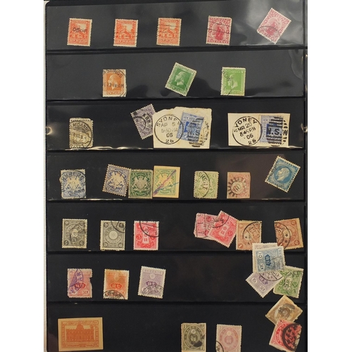 156 - 19th century and later World stamps arranged in an album including Hong Kong, China, United States o... 