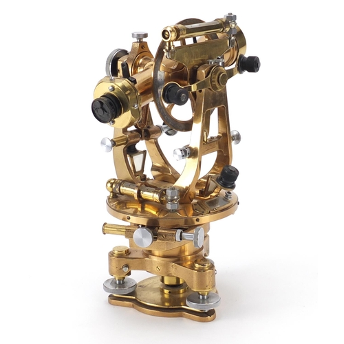 19 - Brass theodolite by Cooke Thoughton & Simms, numbered V015931, 32cm high