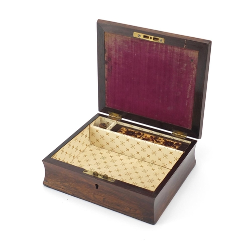 17 - Victorian Tunbridge Ware writing box, the hinged lid inlaid with flowers opening to reveal a fitted ... 