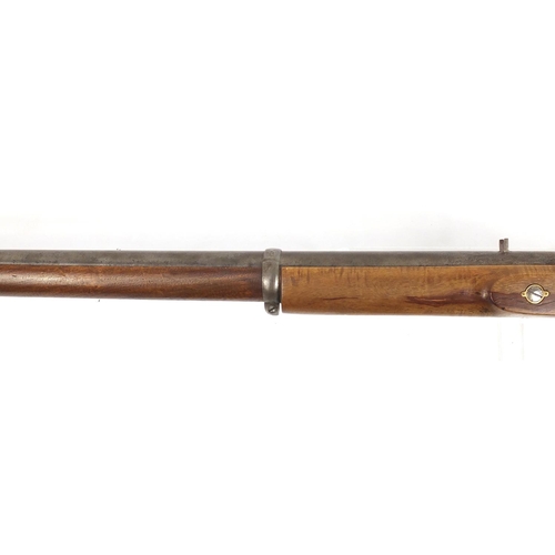 297 - Three band percussion Enfield type rifle, 136cm in length