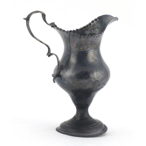 590 - Georgian silver pedestal cream jug by George Gray, London 1784, 13.5cm high, 90.0g