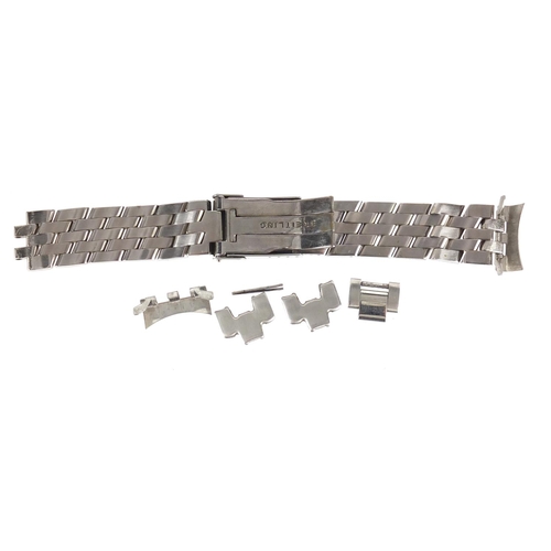 712A - Gentleman's stainless steel Breitling wristwatch strap, numbered 045, 16cm in length, 90.2g