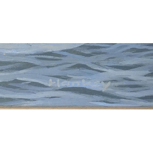 751 - Christopher Hankey - Seascape off Morar, oil on board, John Nevill Gallery labels verso, mounted and... 