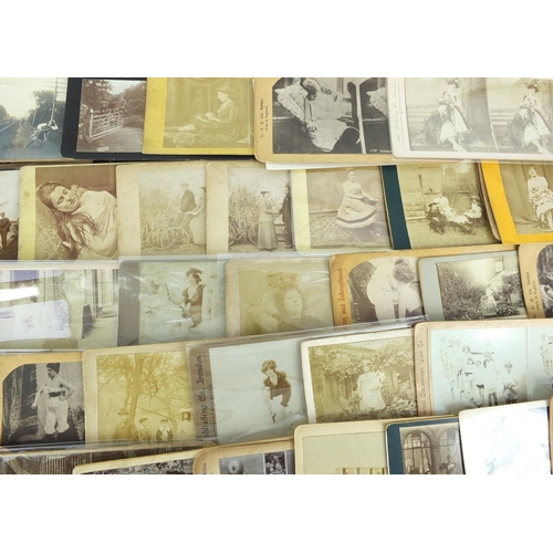1411 - Collection of vintage stereo view cards