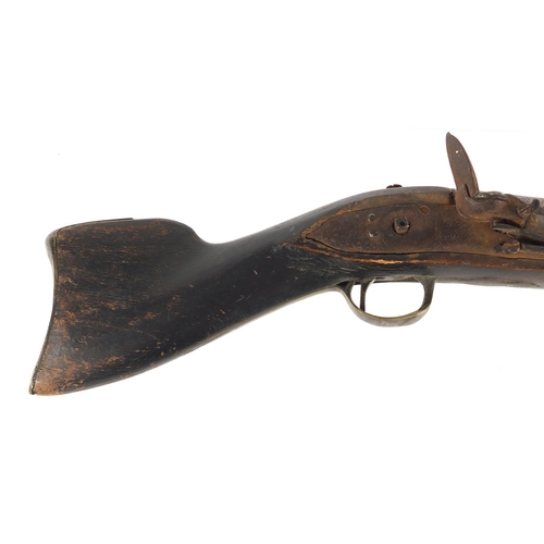 294 - Antique flint lock blunderbuss, 51cm length