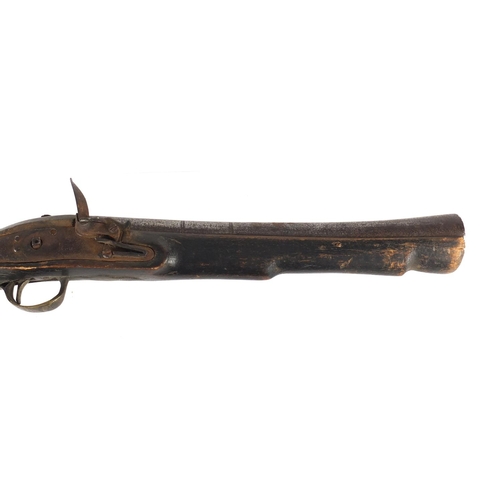 294 - Antique flint lock blunderbuss, 51cm length