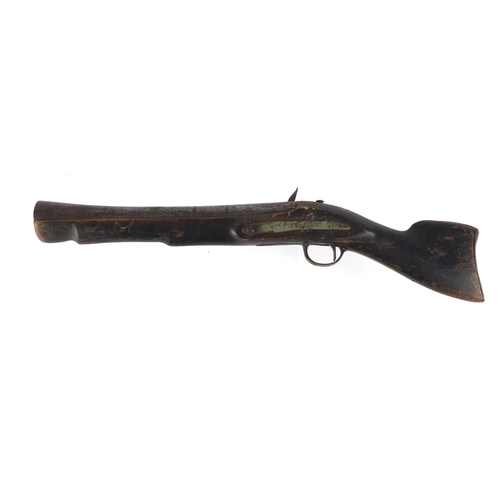 294 - Antique flint lock blunderbuss, 51cm length