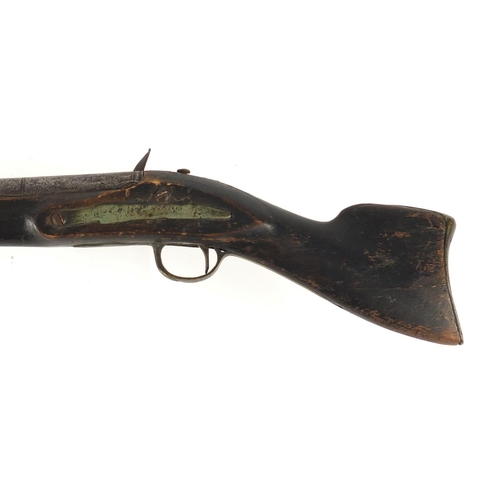 294 - Antique flint lock blunderbuss, 51cm length