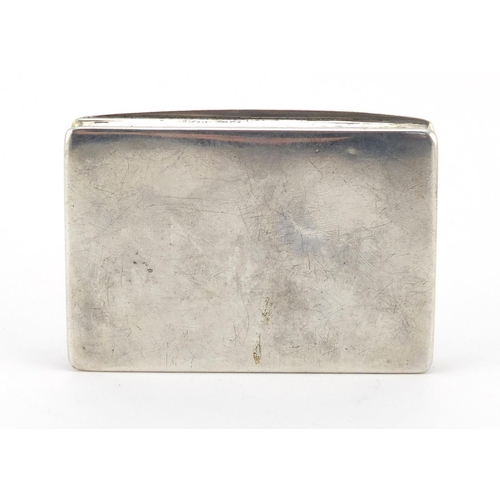 623 - Continental 800 grade silver box with hinged lid, 7.8cm in length, 66.4g