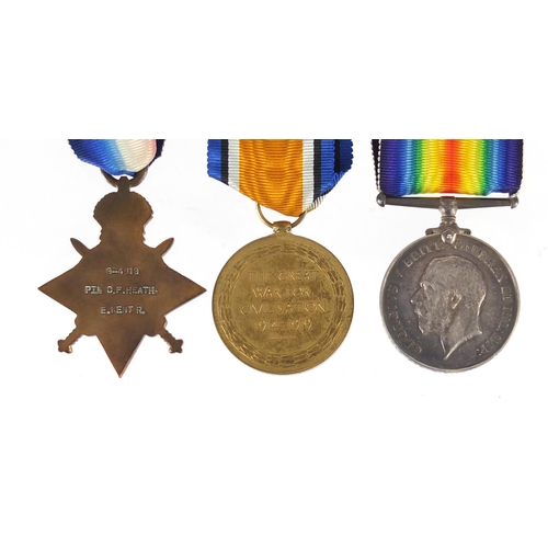 233 - British Military WWI trio awarded to G-4919PTE.C.F.HEATH.E.KENT