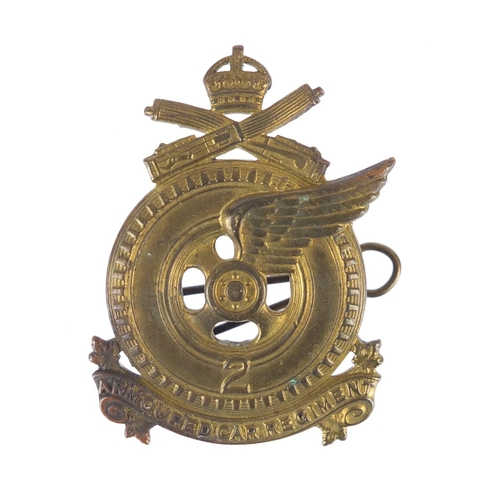 244 - Canadian Military armoured car regiment cap badge