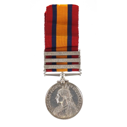 220 - Victorian British military South Africa medal with South Africa 1902, Orange Free State and Cape Col... 