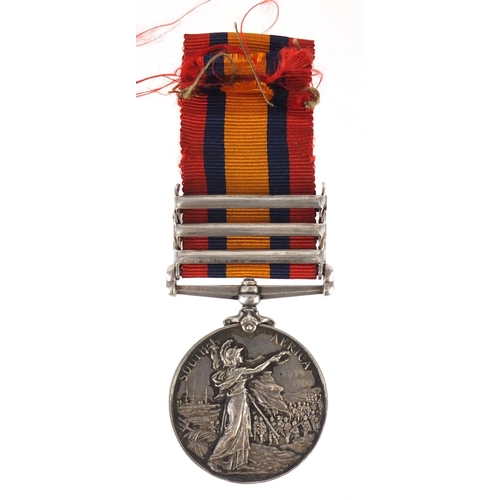 226 - Victorian British military South Africa medal with Transvaal, Orange Free State and Cape Colony bars... 