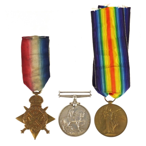 229 - British military World War I trio with Mons Star, awarded to 9275 PTE.T.FOULSTON.K.O.SCO.BORD.