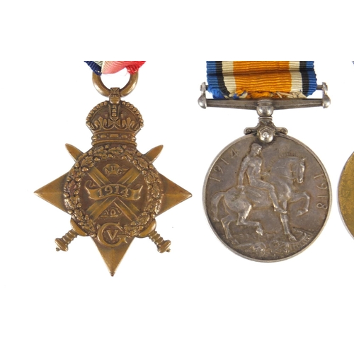 223 - British military World War I trio with Mons Star and 5th Aug-22 Nov 1914 bar, awarded to 4478 PTE.W.... 