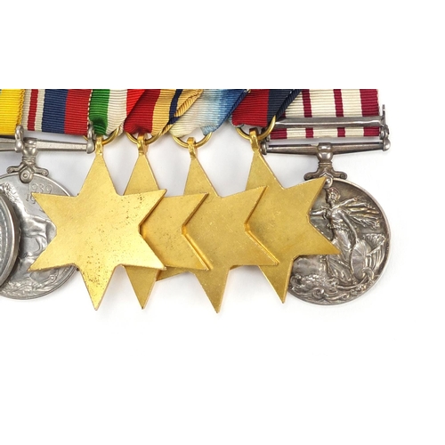 209 - British Military World War II Naval medal group with dress bar, relating to L S Hope including long ... 