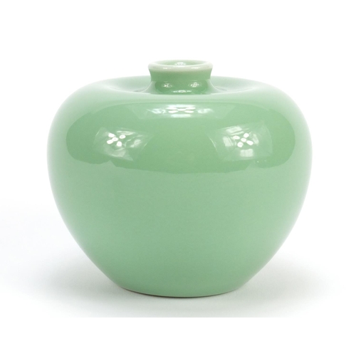 349 - Chinese porcelain celadon glazed vase, 8.5cm high