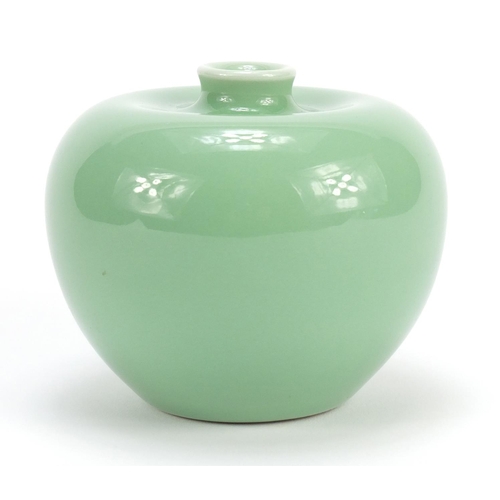 349 - Chinese porcelain celadon glazed vase, 8.5cm high