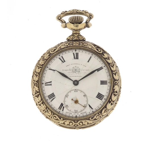 733 - Gentleman's Junghans pocket watch retailed by Thomas Russell & Son, numbered 124434 to the movement,... 