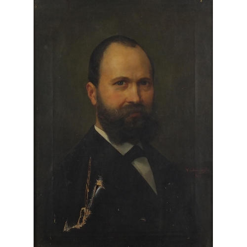 871 - Victoriano Codina Y Langlin - Head and shoulders portrait of a bearded gentleman, late 19th century ... 