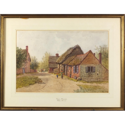 839 - William Pitt 1893 - Eckington, Worcestershire, watercolour, inscribed verso, mounted and framed, 53.... 