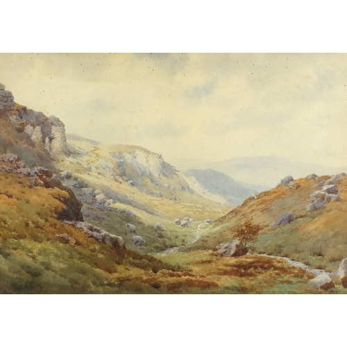 749 - Elliott Henry Marten - The Rock Valley, Ilkley, Yorks, watercolour, mounted and framed, 49cm x 33.5c... 