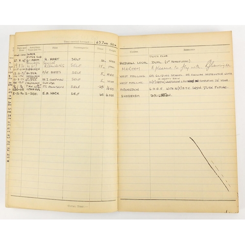 250 - British military Royal Air Force pilot's flying log book relating to Newman D. I. 364225 LAC, with i... 