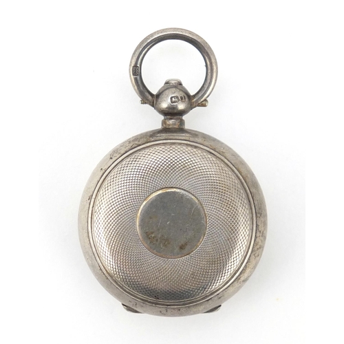 604 - Edwardian circular silver sovereign case by Aaron Lufkin Dennison, Birmingham 1911, 3cm in diameter,... 