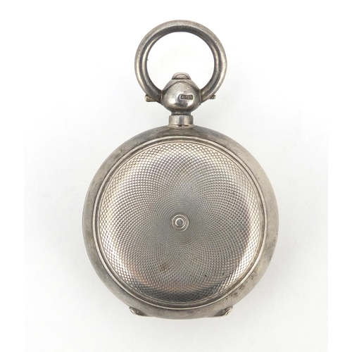 604 - Edwardian circular silver sovereign case by Aaron Lufkin Dennison, Birmingham 1911, 3cm in diameter,... 