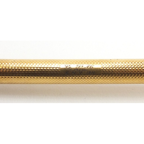 74 - Unmarked gold swan fountain pen by Mabie & Todd