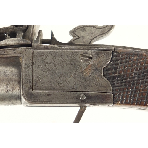 289 - Early 19th century flintlock pocket pistol by Theophilus Richards, with folding trigger, turn off ba... 