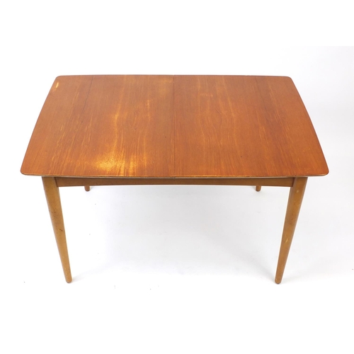 143 - Vintage teak extending dining table, 72cm H x 122cm W (folded) x 83cm D