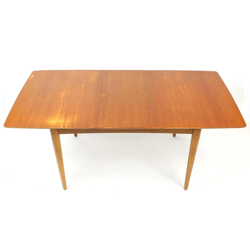 143 - Vintage teak extending dining table, 72cm H x 122cm W (folded) x 83cm D