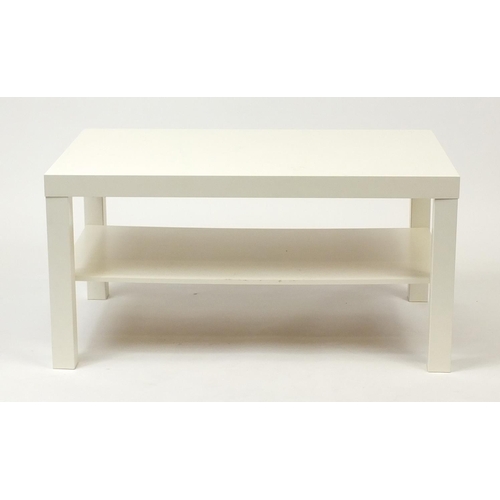 151 - Contemporary Ikea Lack coffee table, 45cm H x 90cm W x 55cm D