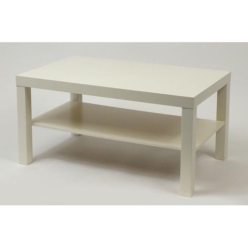 152 - Contemporary Ikea Lack coffee table, 45cm H x 90cm W x 55cm D