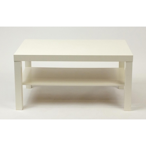 152 - Contemporary Ikea Lack coffee table, 45cm H x 90cm W x 55cm D