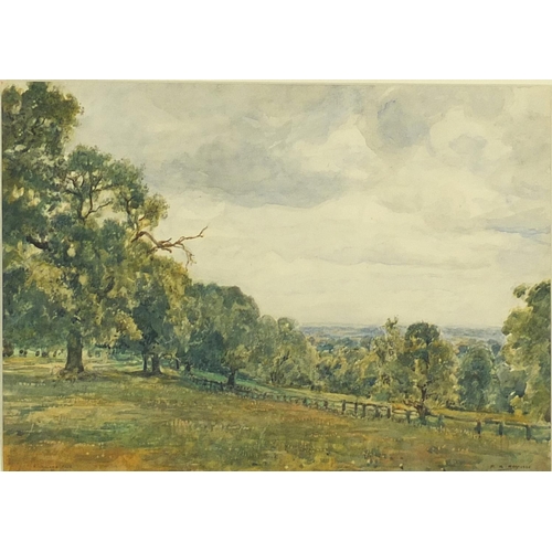 866 - P A May 1925 - Richmond Park, London, atercolour, mounted and framed, 34.5cm x 24.5cm