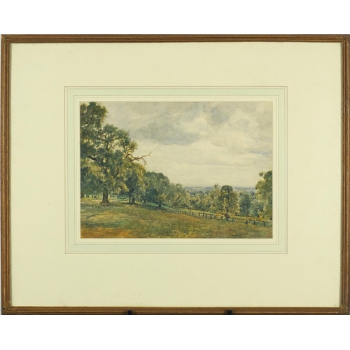 866 - P A May 1925 - Richmond Park, London, atercolour, mounted and framed, 34.5cm x 24.5cm