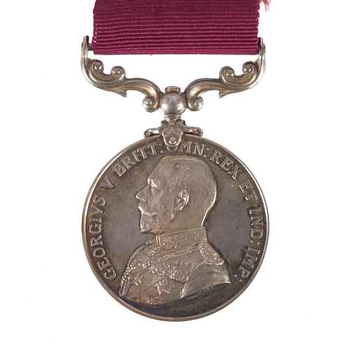 237 - British Military interest George V long service and good conduct medal, warded to STAFFSERGT.H.F.WEL... 