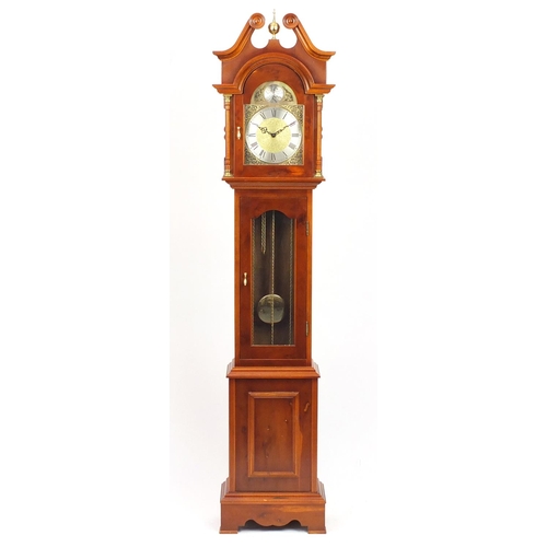 11 - Yew Tempus Fugit longcase clock, 195cm high