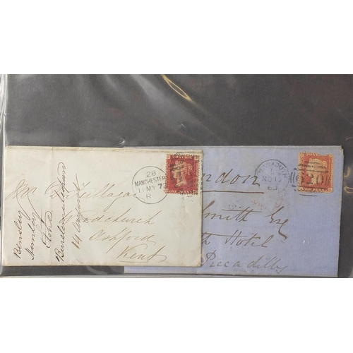 159 - Victorian and later postal history, arranged in an album including penny reds