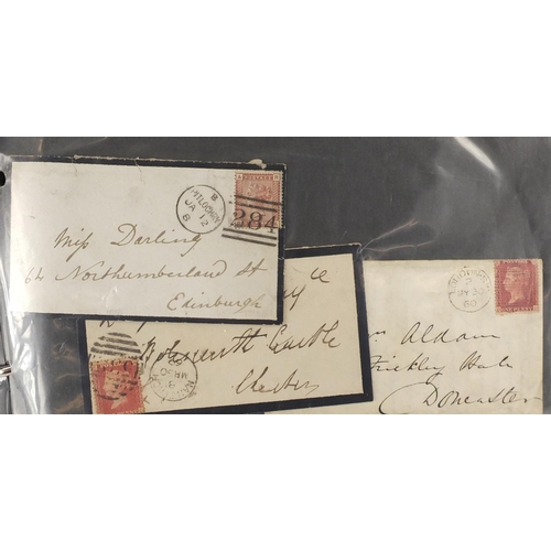 159 - Victorian and later postal history, arranged in an album including penny reds